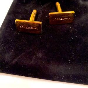 Dolce and Gabbana gold color cuff links